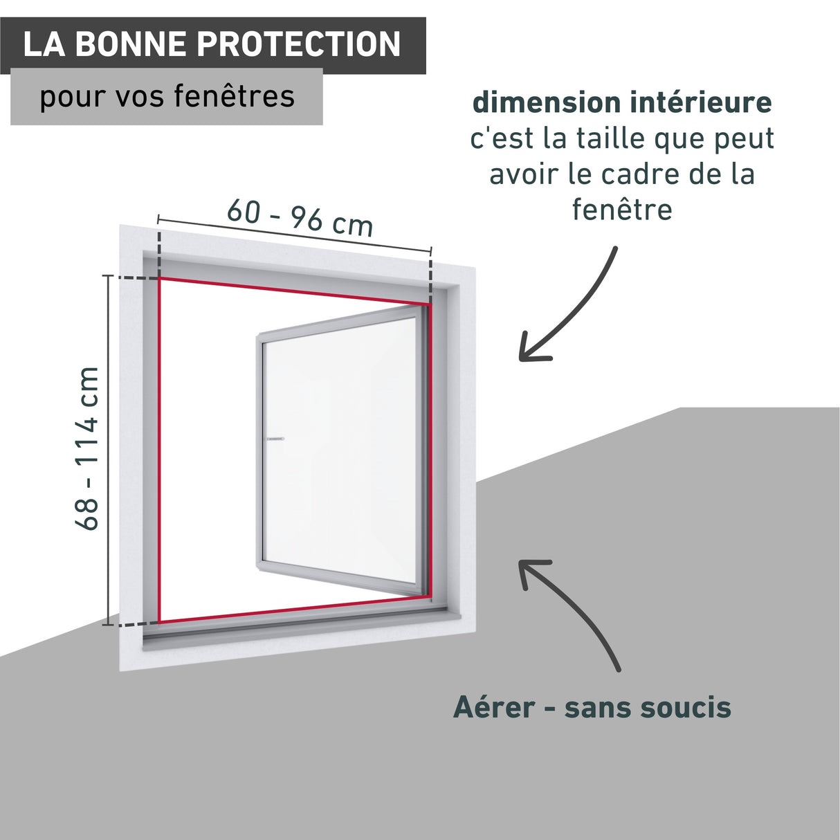 Insektenschutz Rahmenfenster Flexi Fit