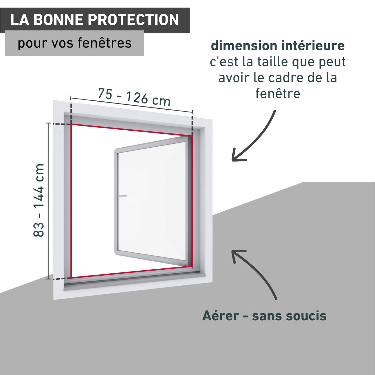 Insektenschutz Rahmenfenster Flexi Fit