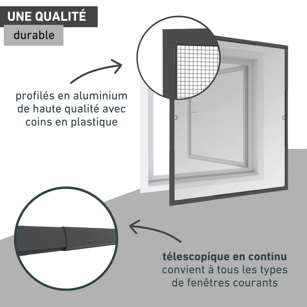 Insektenschutz Rahmenfenster Flexi Fit