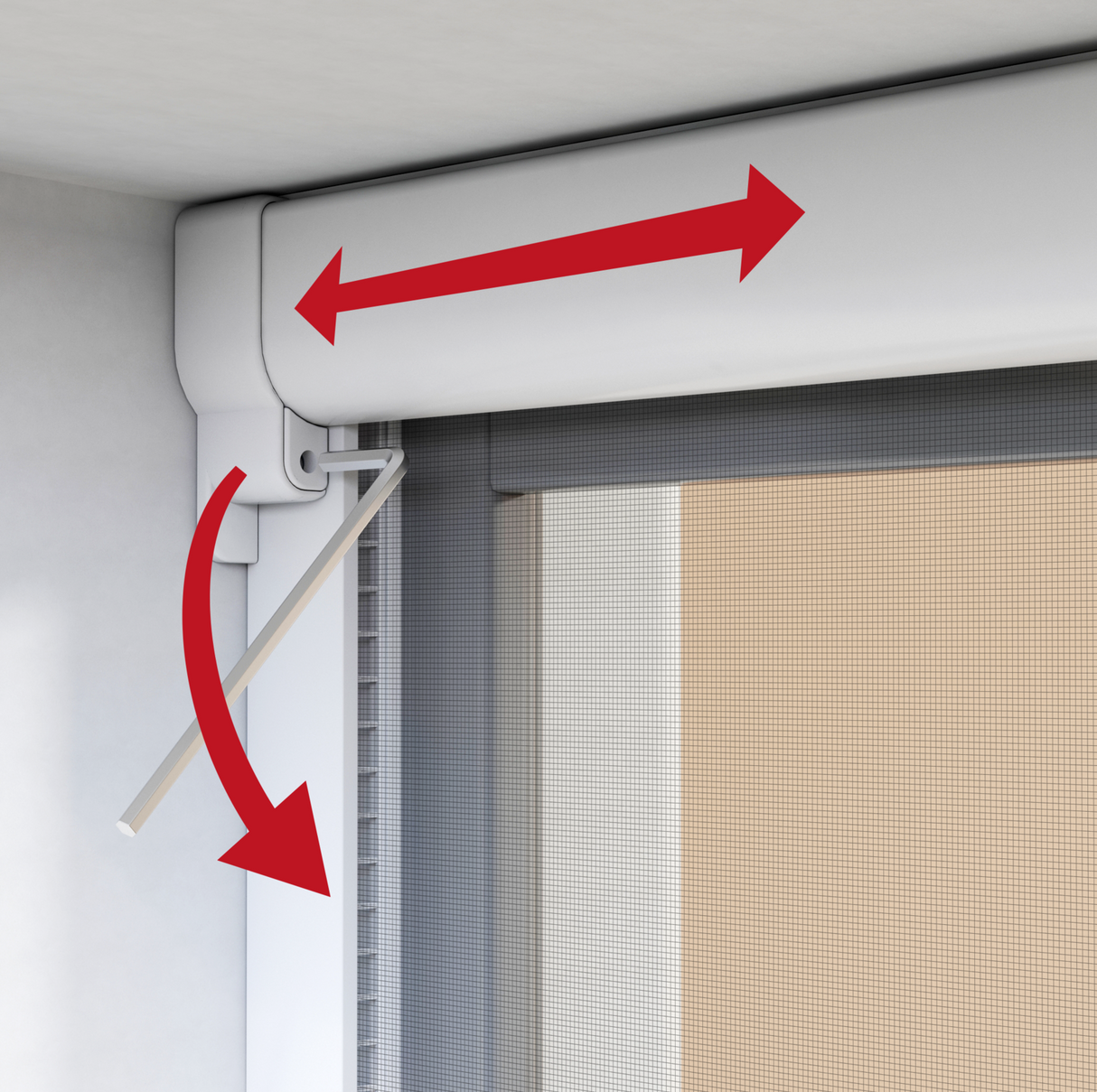Fliegengitterrollo für Fenster nach Maß