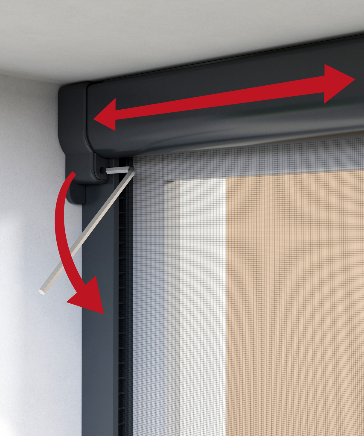 Fliegengitterrollo für Fenster nach Maß