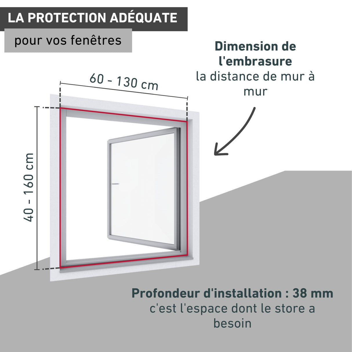 Store enrouleur pour fenêtres (PVC) BASIC