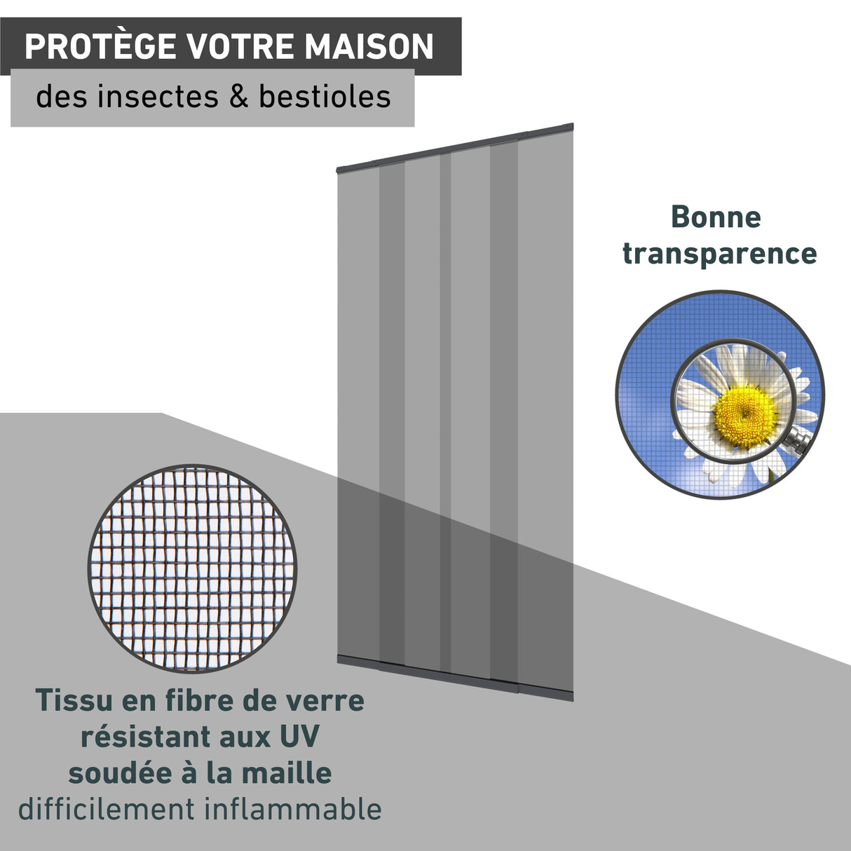 Rideau moustiquaire "télescopique"