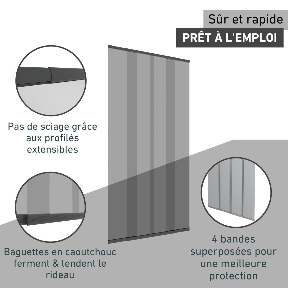 Rideau moustiquaire "télescopique"