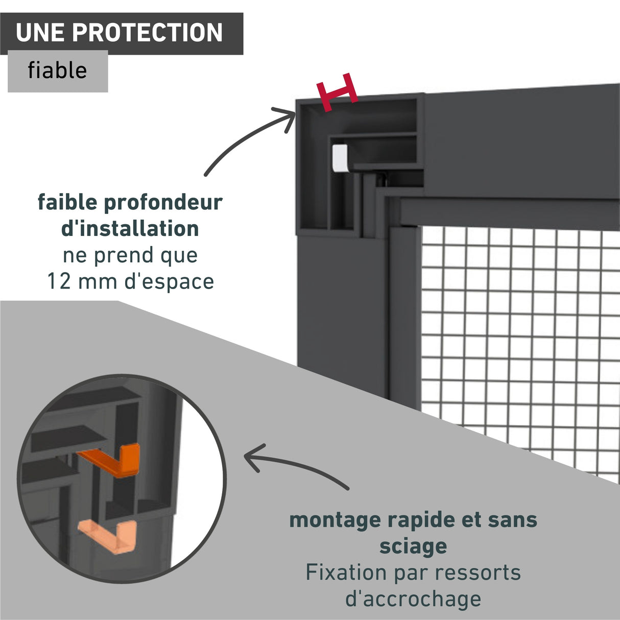 Cadre télescopique pour fenêtres