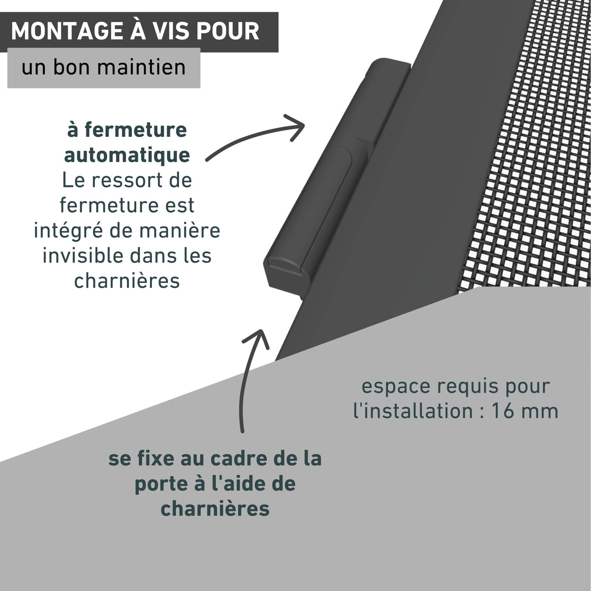 Cadre pour portes battantes RHINO SCREEN