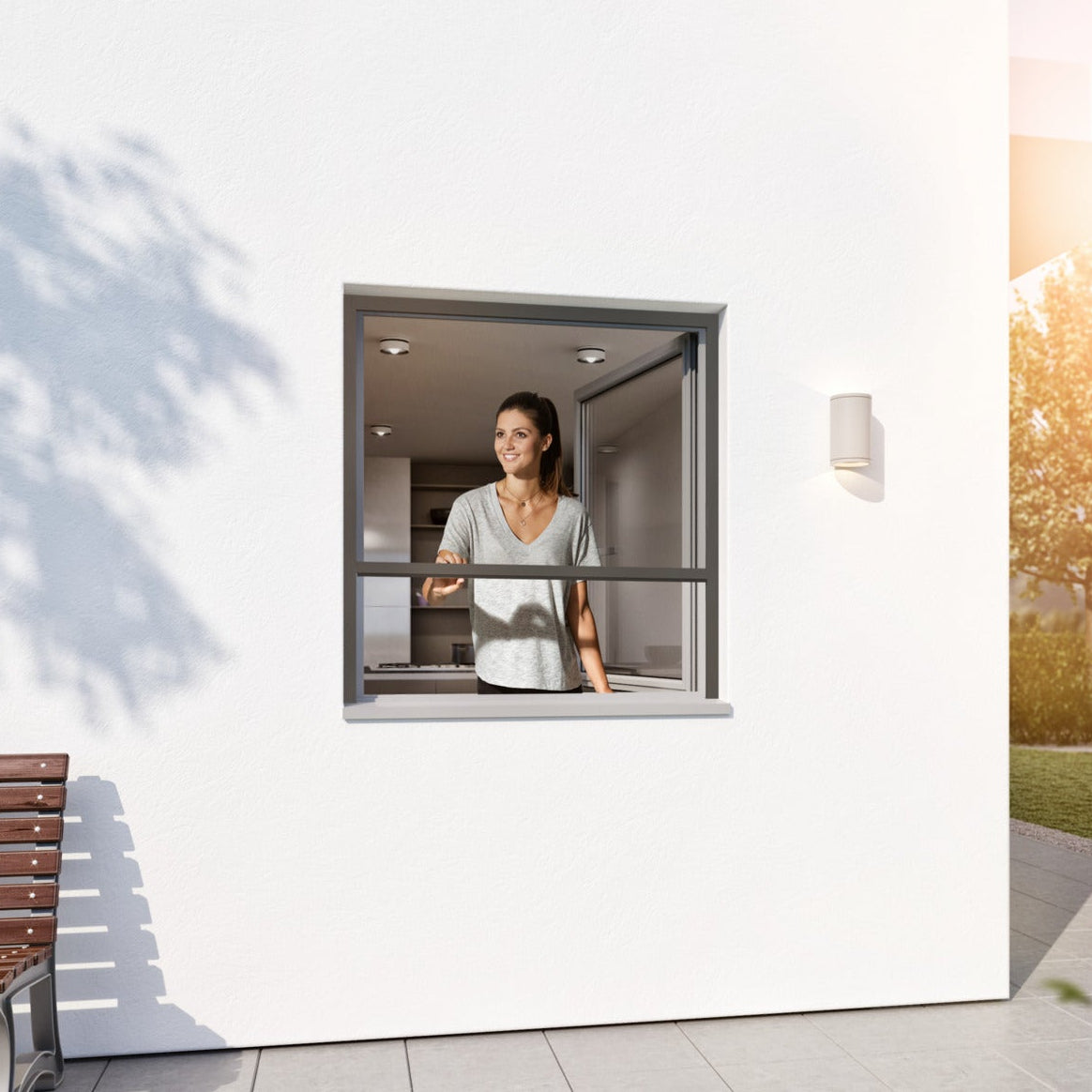 Fliegengitter Rollo Fenster "RHINO" (Aktion)